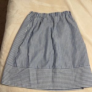 Blue pin stripe skirt knee length